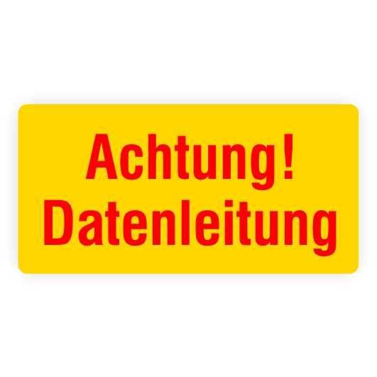 Warnaufkleber Achtung! Datenleitung, Folie selbstklebend, 52 x 26 mm, 7 St./ Bogen-0