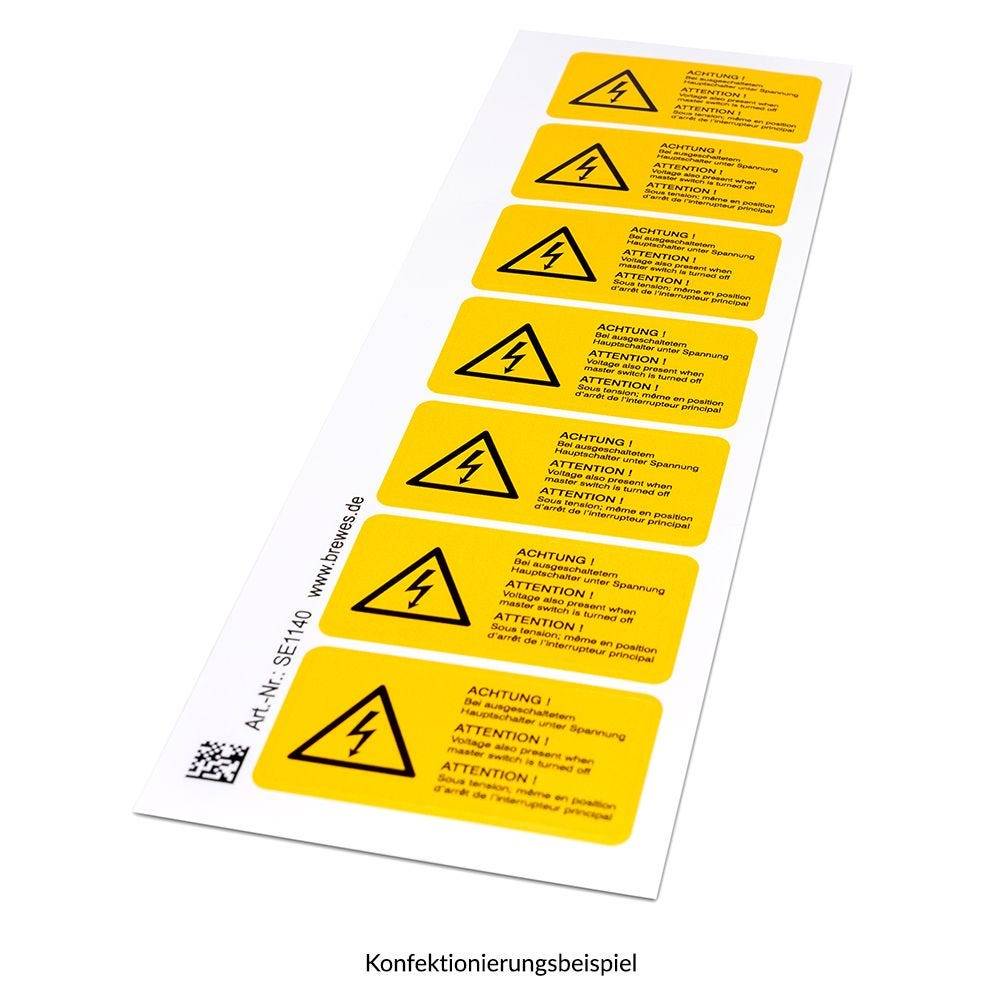 Warnaufkleber, Before opening turn off, Folie, 52x26 mm-1