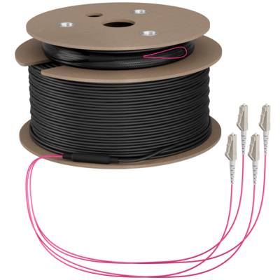 Trunkkabel U-DQ(ZN)BH OM4 4G (1x4) LC-LC, 150m Dca LSZH Glasfaserverkabelung Glasfaser OM4