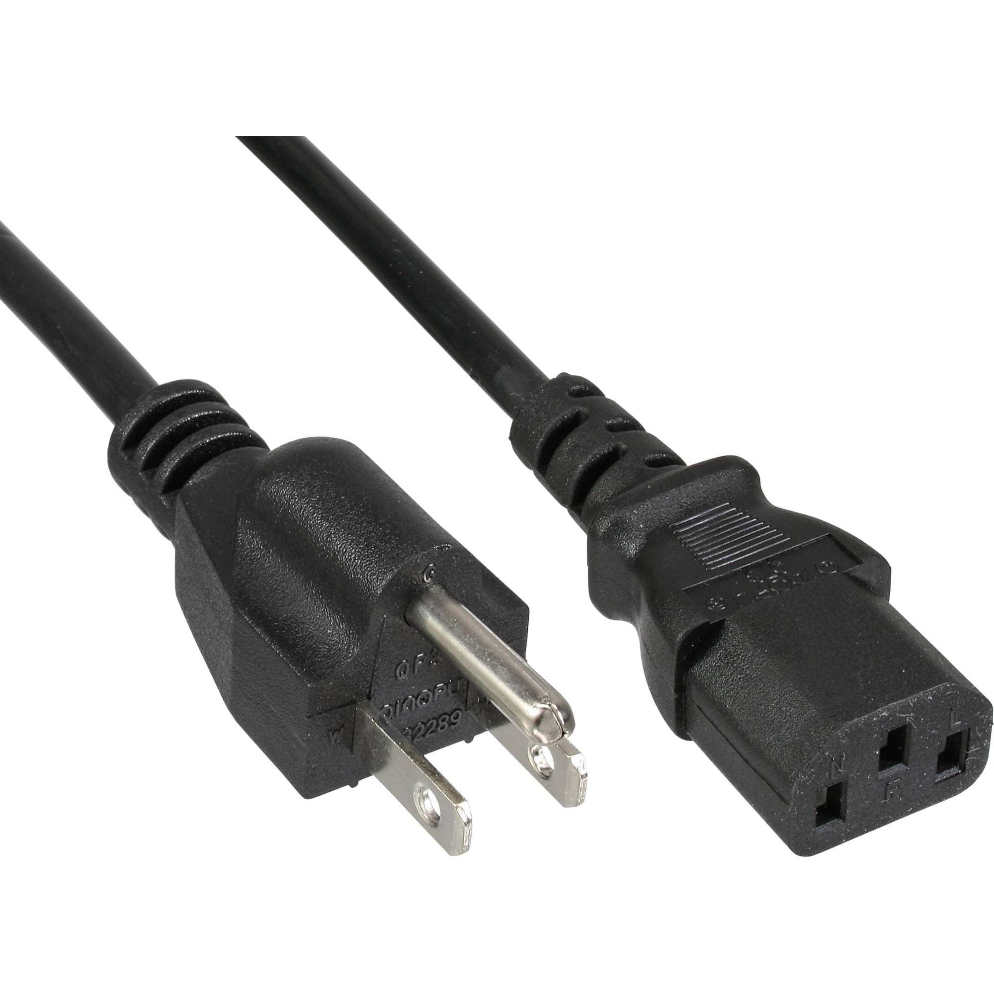 InLine® Netzkabel, Netzstecker USA auf Kaltgerätestecker C13, 1,8m-0