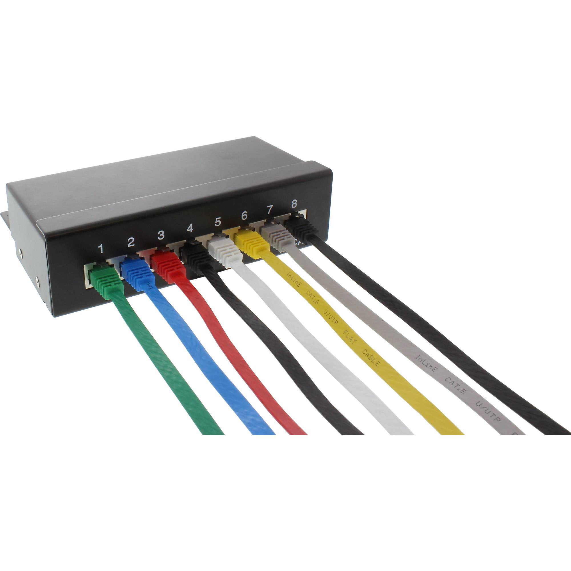 InLine® Patchkabel flach, U/UTP, Cat.6, gelb, 10m-1