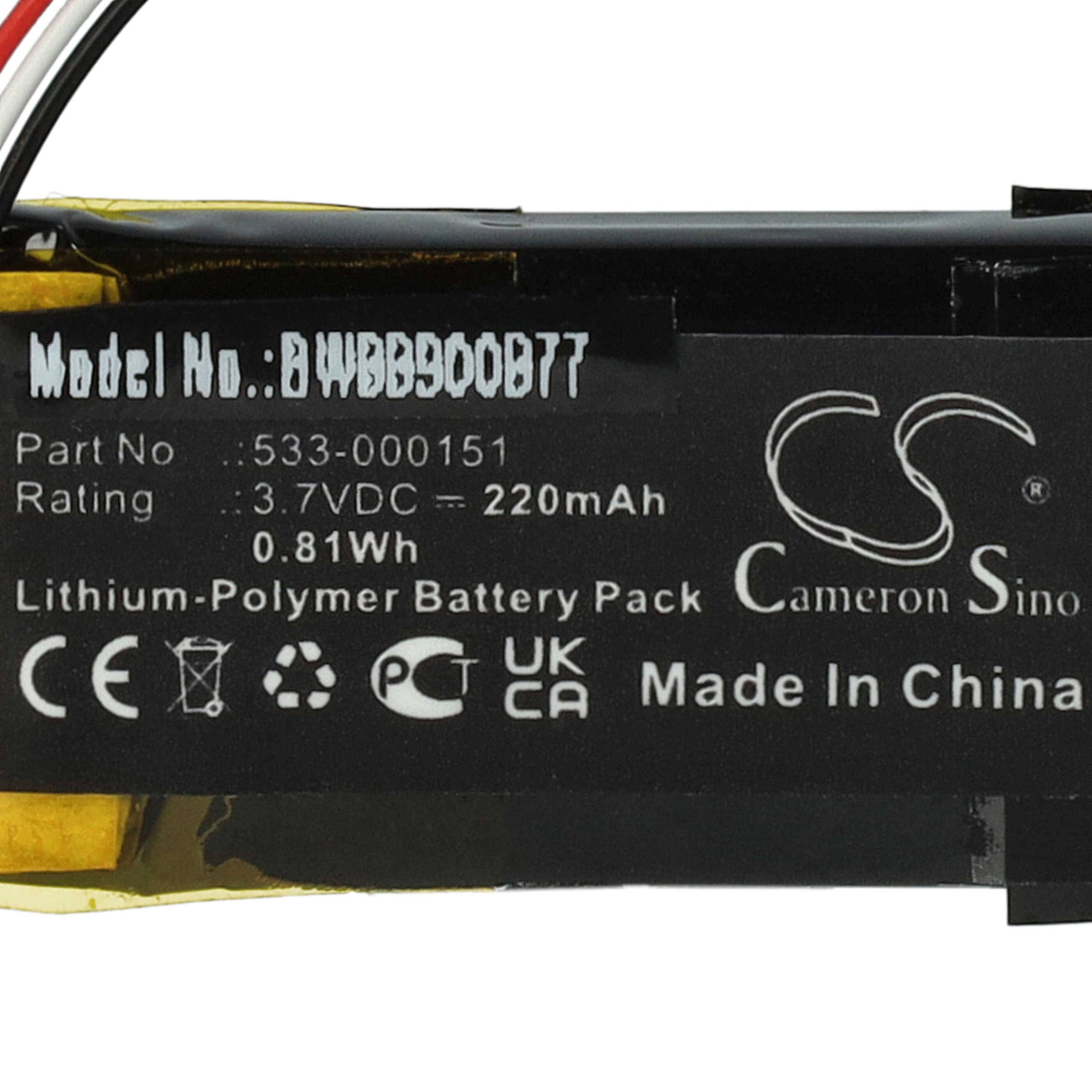 vhbw 1x Akku kompatibel mit Logitech M-R0070, Pro Wireless, Pro Wireless G1 kabellose Maus (220 mAh, 3,7 V, Li-Polymer)-4