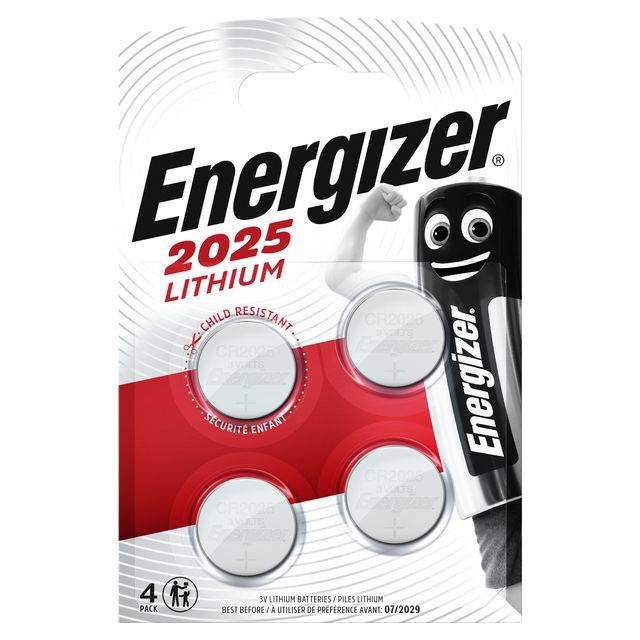 ENERGIZER 190022800 Energizer Knopfzelle E300 849104 CR2025 Lithium 4 S t. Ene-3