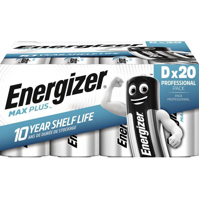 Energizer Batterie Max Plus E301323704 D/Mono/LR20 20 St./Pack.-3