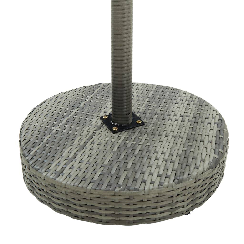 vidaXL Gartentisch Grau 60,5x106 cm Poly Rattan-4