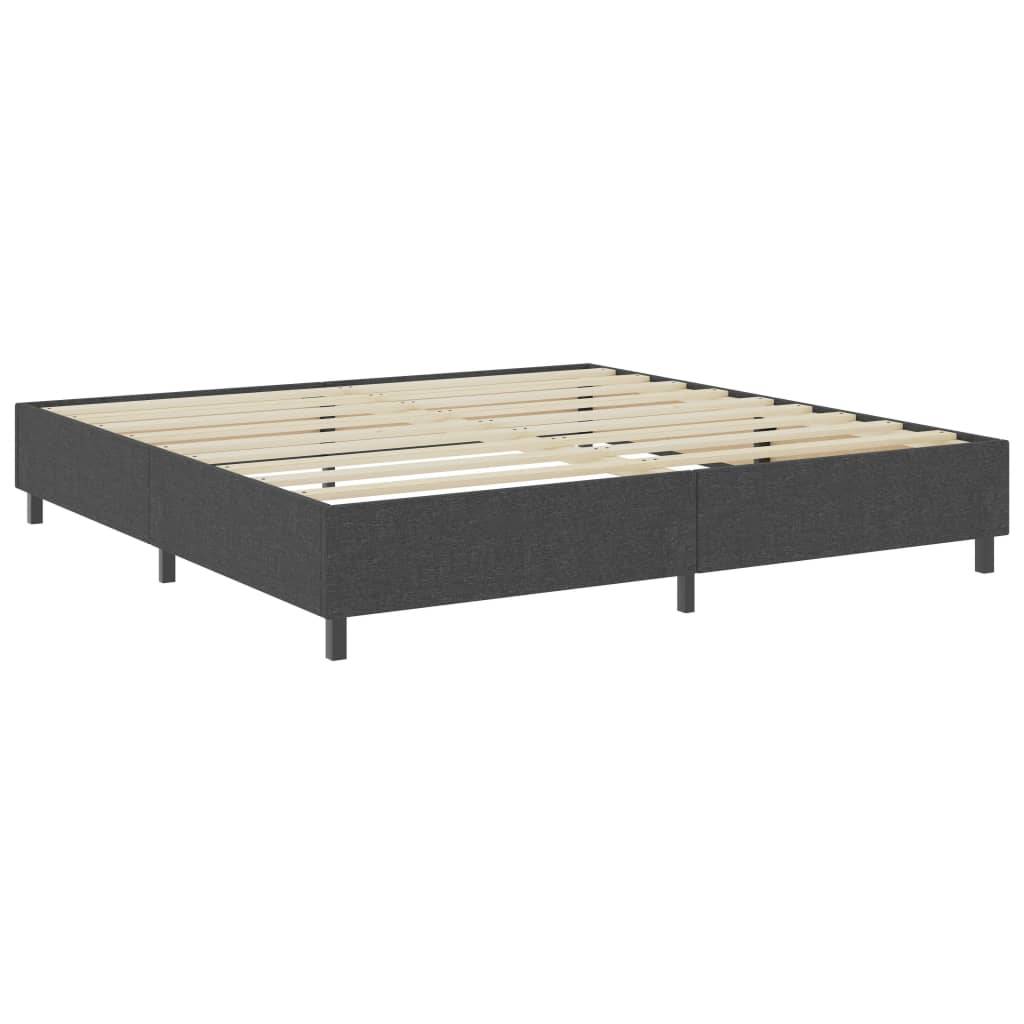 Boxspringbett Dunkelgrau Stoff 200x200 cm-2