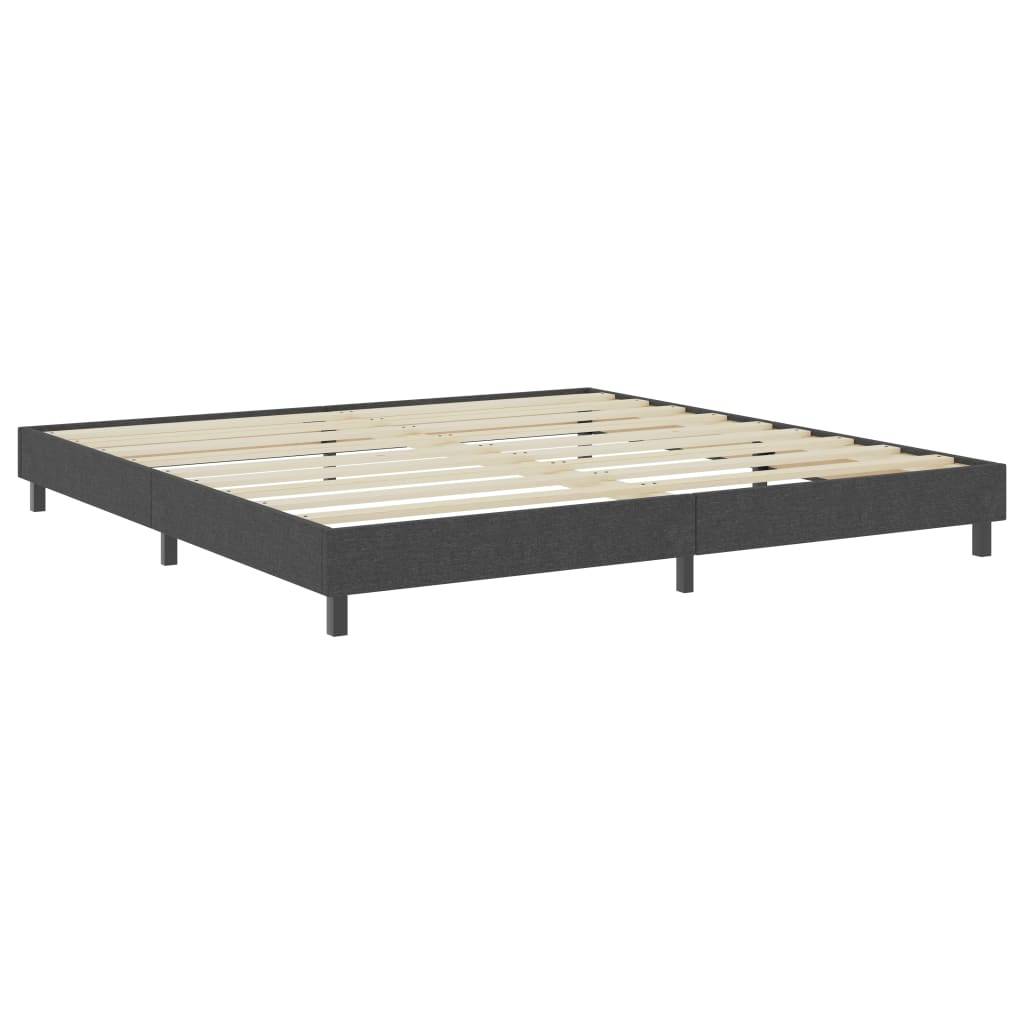 Boxspringbett Dunkelgrau Stoff 200x200 cm-2
