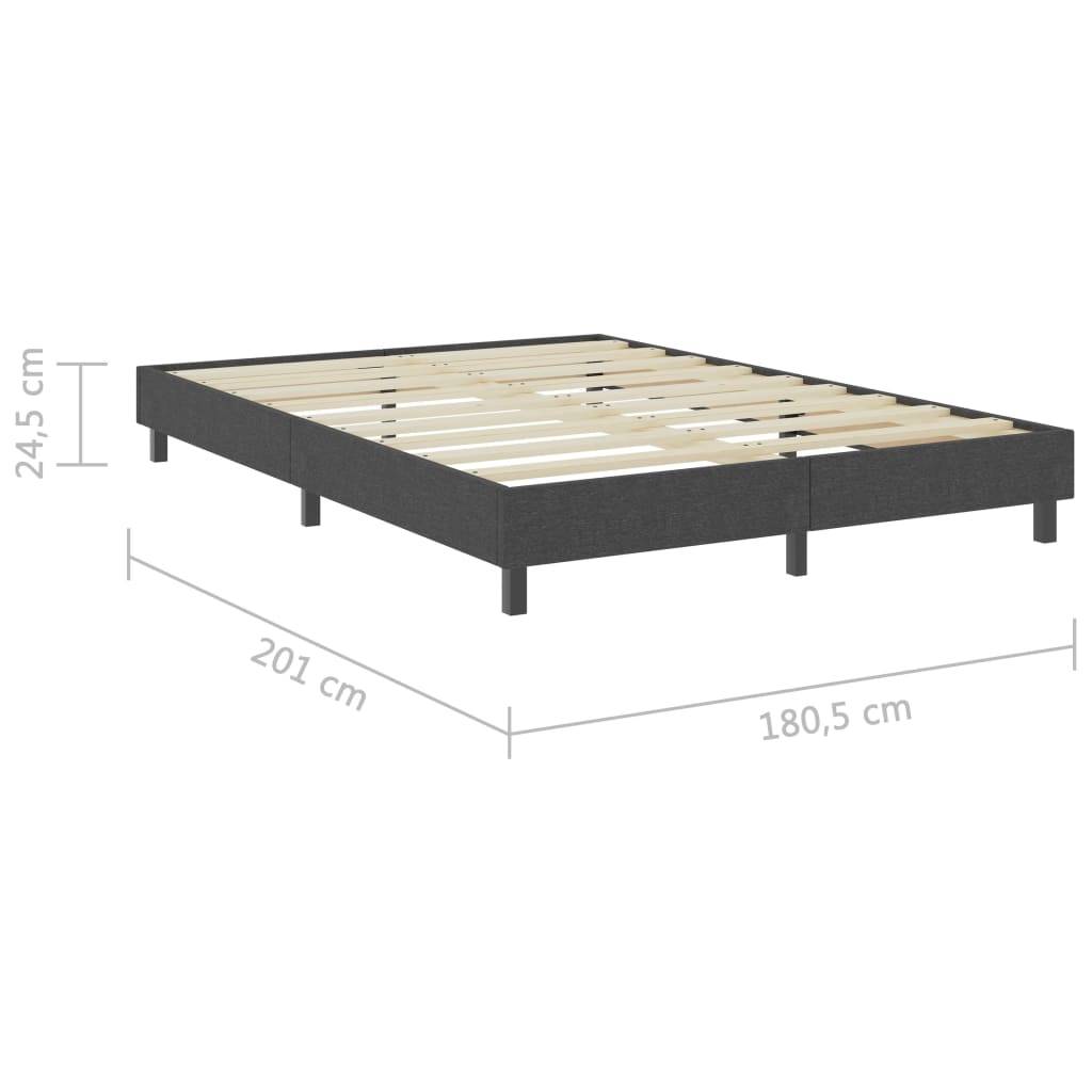 Boxspringbett Dunkelgrau Stoff 180x200 cm-3