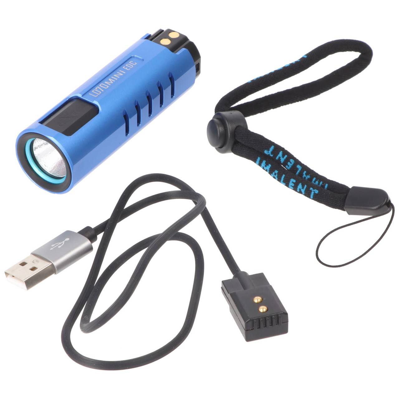 Imalent LD70 Mini EDC LED-Taschenlampe blau mit 4000 Lumen, Leuchtweite max. 203 Meter-4