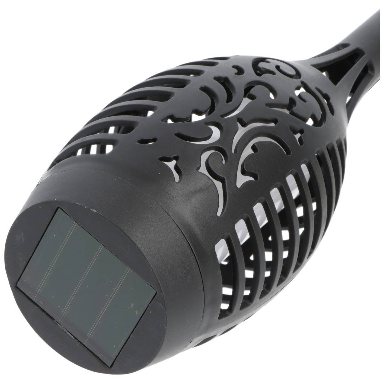 Velamp OLYMPIA, Solar-Gartenpfahl 51cm mit Flammen-Effekt, solarbetriebene LED-Leuchte-3