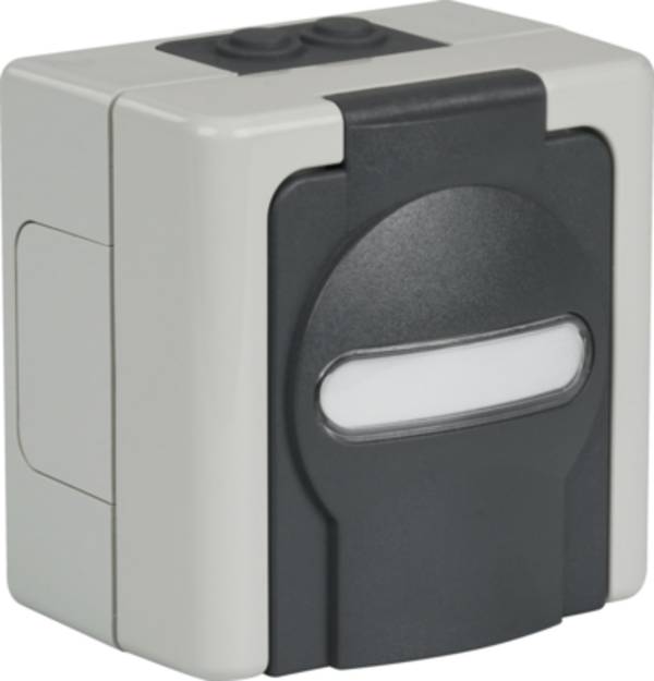EFB Elektronik Aufputz-Feuchtraum Leergehäuse für 2 Keystone Module IP44 Farbe grau