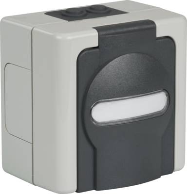 EFB Elektronik Aufputz-Feuchtraum Leergehäuse für 2 Keystone Module IP44 Farbe grau-0