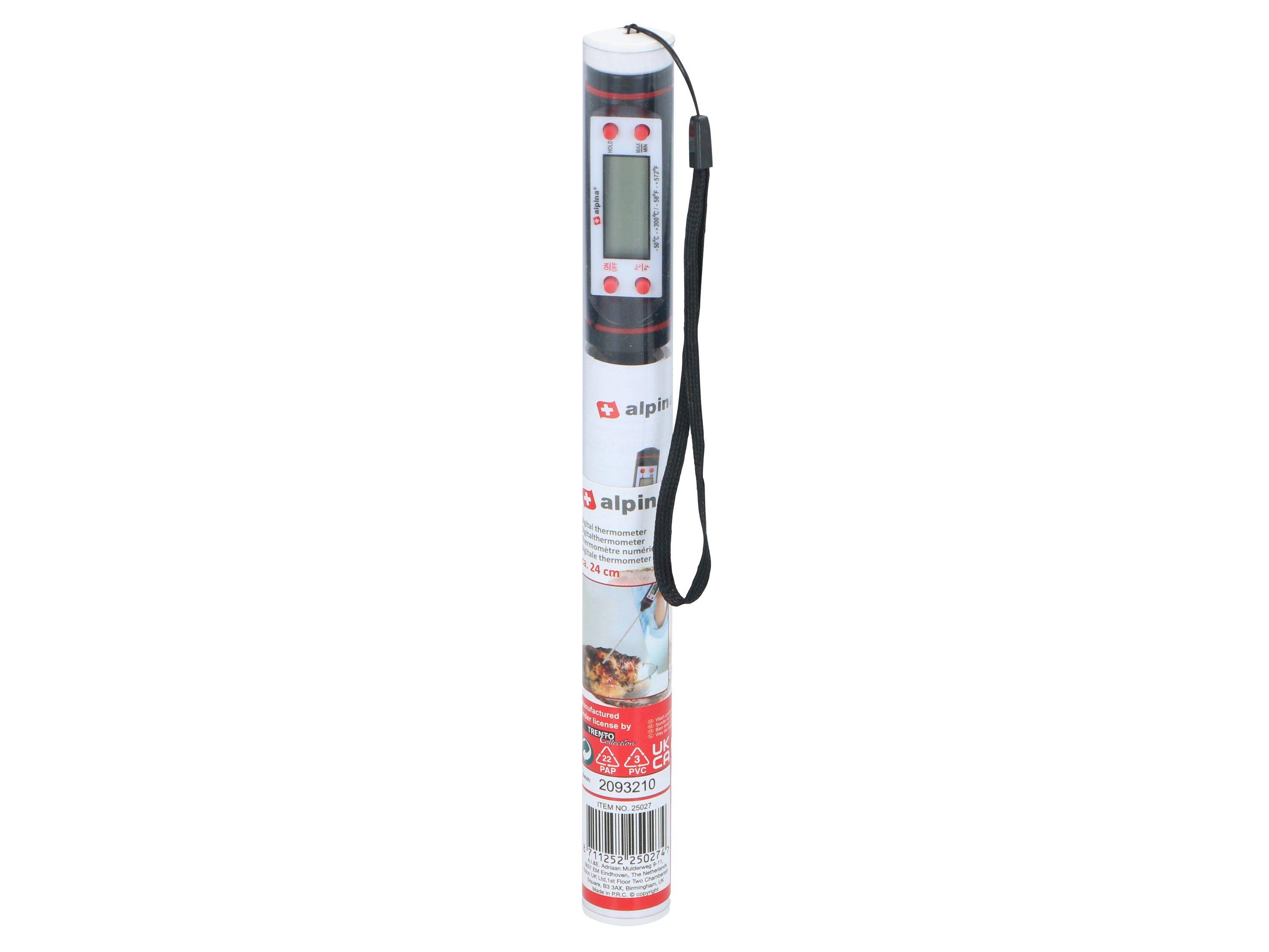 ALPINA Digitales-Küchenthermometer, 25x240 mm, -50 bis +300 Grad Cel.-3
