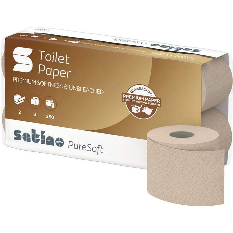 satino by wepa Toilettenpapier PureSoft, 2-lagig, braun (6420939)-0