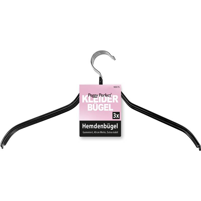 Peggy Perfect Metall-Kleiderbügel ohne Steg, 3er Pack-0