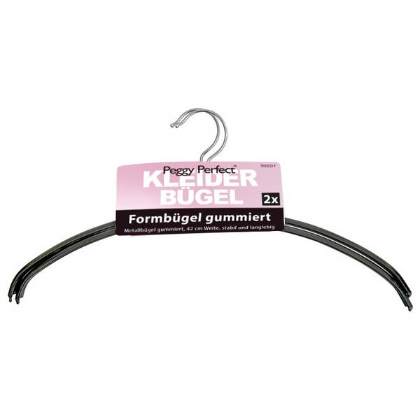 Peggy Perfect Metall-Kleiderbügel ohne Steg, 2er Pack
