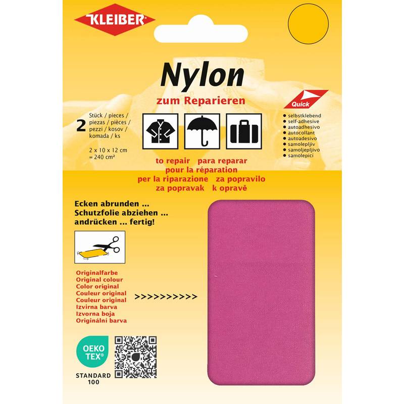 KLEIBER Nylon-Flicken, selbstklebend, pink (53500876)-0