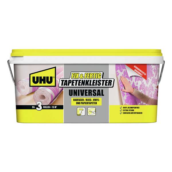 UHU Fix & Fertig Tapetenkleister Universal, 2,5 kg Eimer (5664828)