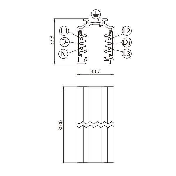 Brumberg Leuchten 3-Ph-DALI-Stromschiene 3m schwarz 87163080-1
