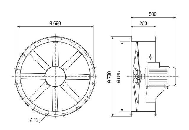 Maico Axial-Rohrventilator DAR 63/6 0,55-1