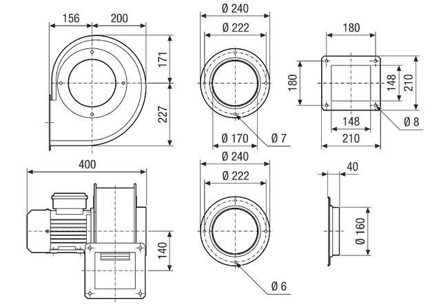 Maico Radialgebläse GRM ES 18/2 D-2
