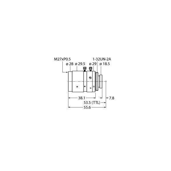 Turck C-Mount Objektiv LCF12LEVMP-0