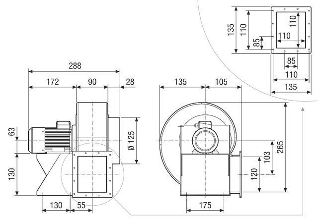 Maico Radialgebläse GRK 12/4 D-2