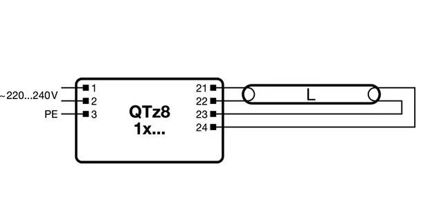 Ledvance EVG QTz8 1X18 18 W, 150 mm, 40 28 mm-2