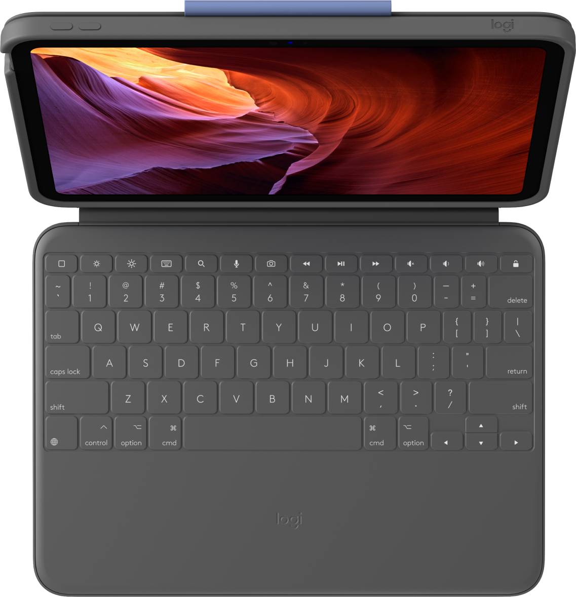 Logitech Rugged Folio - Tastatur und Foliohülle - Apple Smart connector - QWERTY - GB - Graphite - f-1