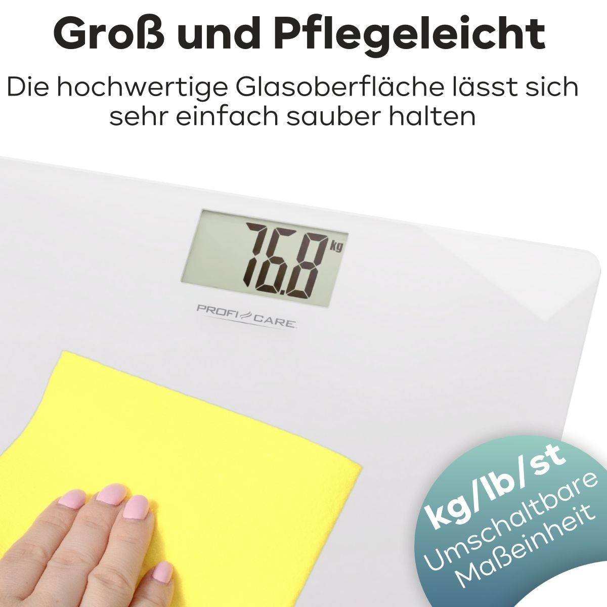 Profi-Care PC-PW 3122 Personenwaage 331220 digital Wägebereich (max.)=180 kg Weiß-4