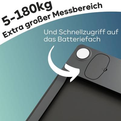 Profi-Care PC-PW 3122 Personenwaage 331221 digital Wägebereich (max.)=180 kg Schwarz-1
