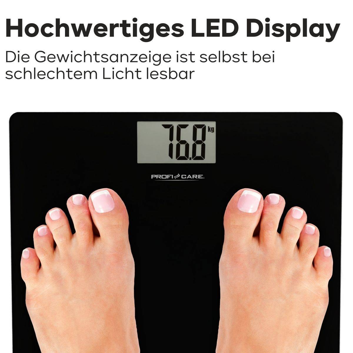 PC-PW 3122 schwarz Personenwaage eckig 180kg-3