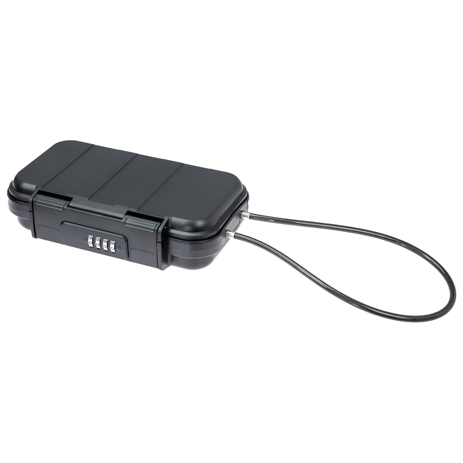 HMF 318-02 Tragbarer Safe mit Zahlenschloss, wasserdichter Mini Tresor mit Drahtseil, 23,5 x 14,5 x 5,8 cm-4