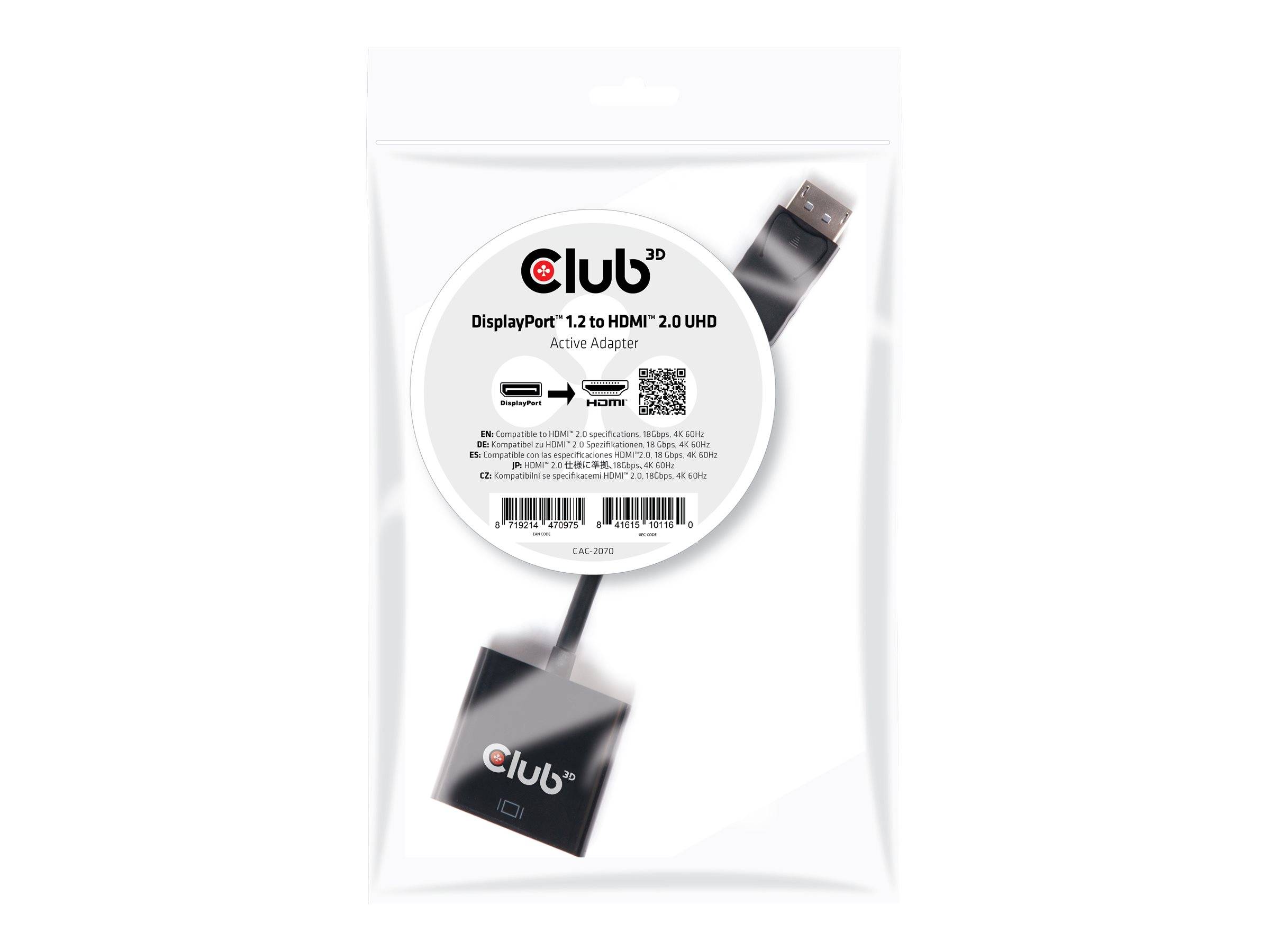 DisplayPort 1.2 auf HDMI 2.0 UHD 4K 60Hz Aktiver Adapter-0