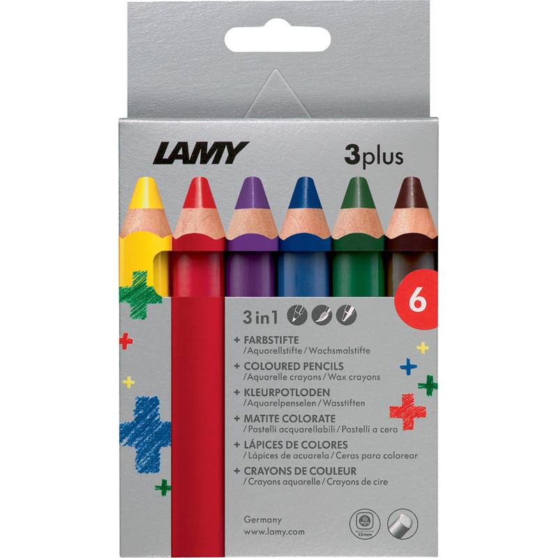 LAMY 3-in-1 Buntstifte 3plus, 6er Kartonetui-0