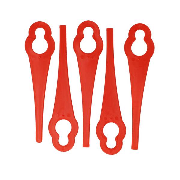 vhbw 5x Ersatz-Messer kompatibel mit Homebase Sovereign ST05 Rasentrimmer | Ersatzklinge Rot, Nylon / Kunststoff