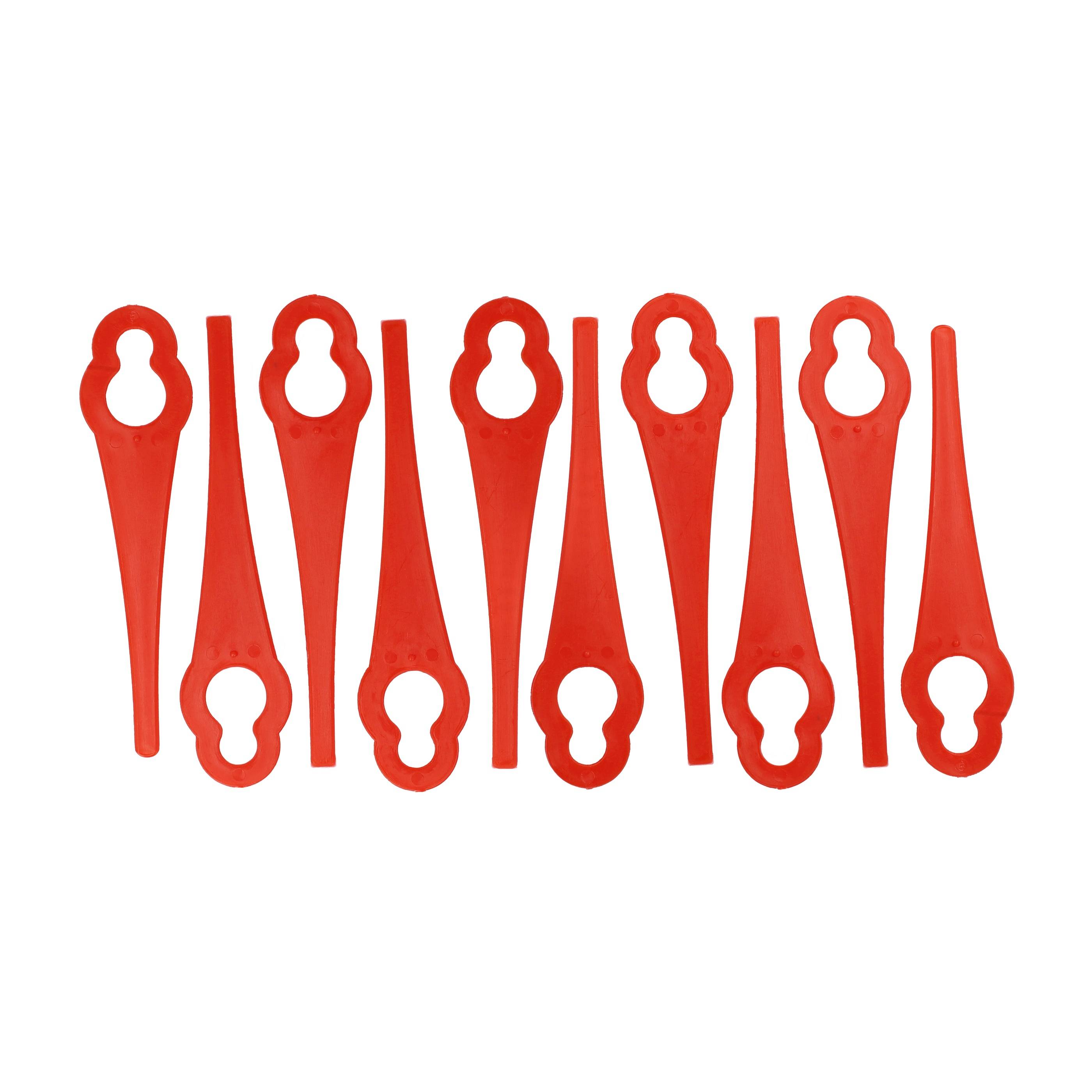 vhbw 10x Ersatz-Messer Ersatz für Homebase 410386 für Rasentrimmer | Ersatzklinge Rot, Nylon / Kunststoff-0