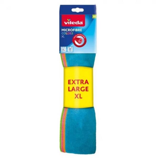 141413 Mikrofaser Blau - Grün - Orange - Rot 4Stueck e Reinigungstücher