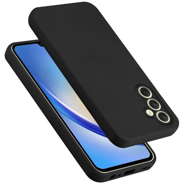 Cadorabo Schutzhülle für Samsung Galaxy A34 5G Hülle in Schwarz Handyhülle Case Cover TPU Etui