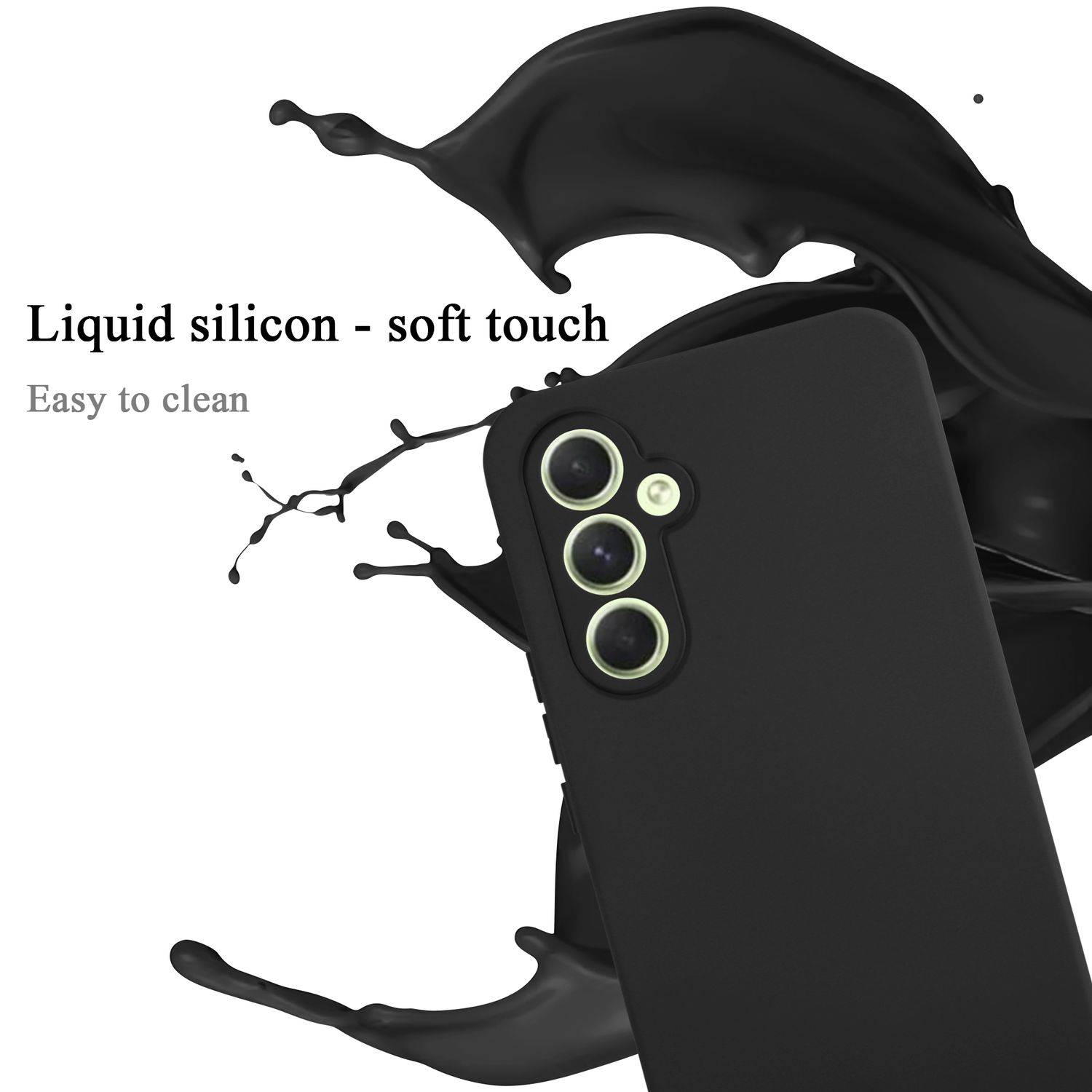 Cadorabo Schutzhülle für Samsung Galaxy A34 5G Hülle in Schwarz Handyhülle Case Cover TPU Etui-1