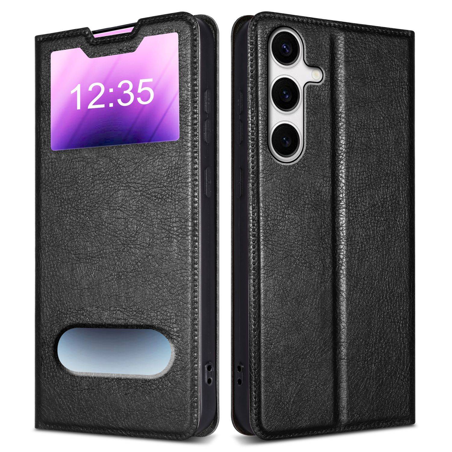 Cadorabo Schutzhülle für Samsung Galaxy S24 Hülle in Schwarz Handyhülle Book Case Cover Etui-1