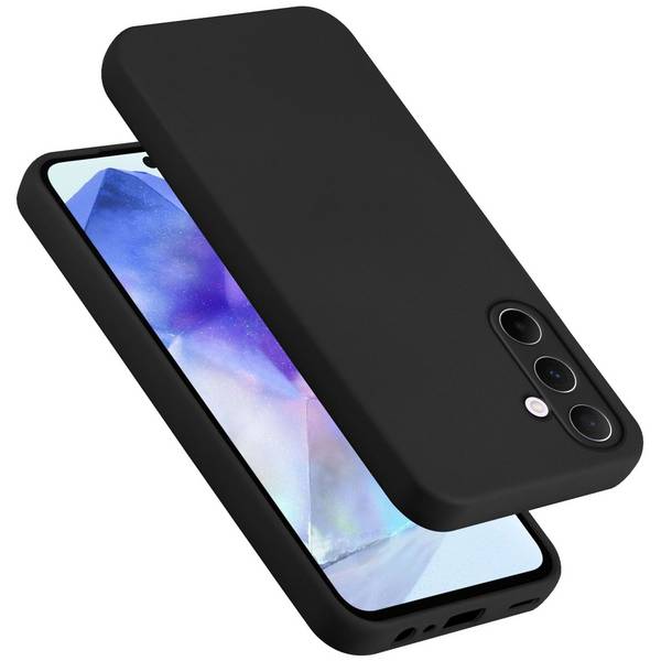 Cadorabo Schutzhülle für Samsung Galaxy A55 Hülle in Schwarz Handyhülle Case Cover TPU Etui