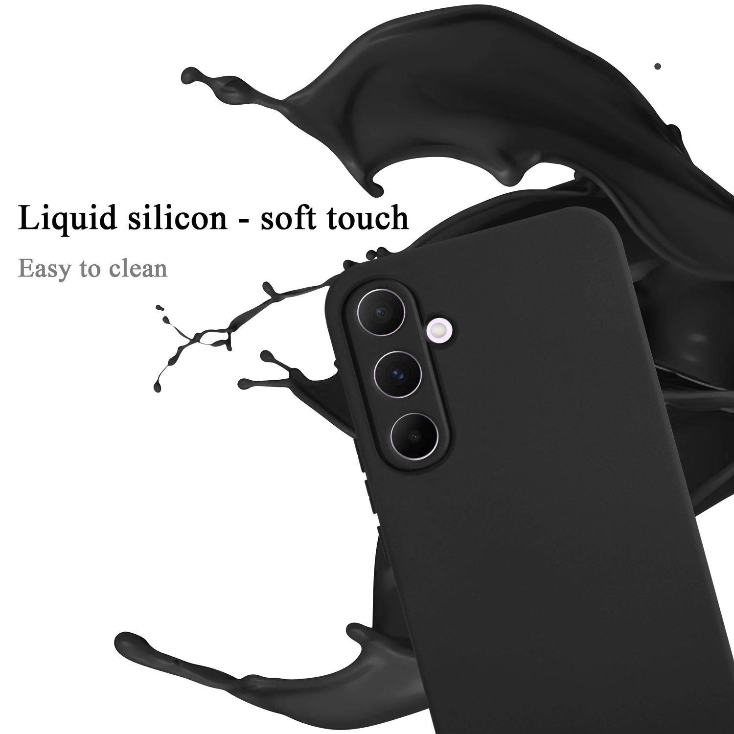 Cadorabo Schutzhülle für Samsung Galaxy A55 Hülle in Schwarz Handyhülle Case Cover TPU Etui-1