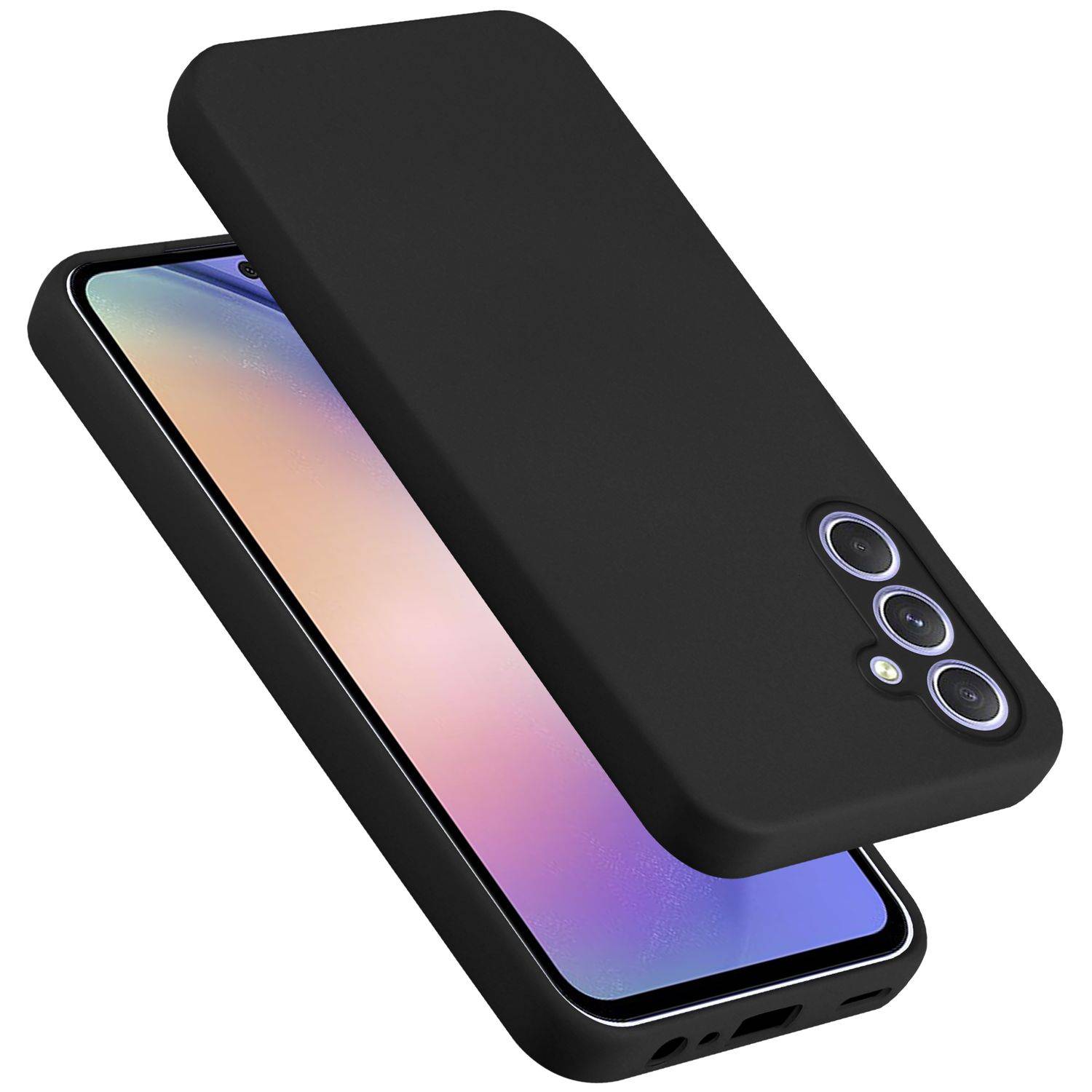 Cadorabo Schutzhülle für Samsung Galaxy A54 5G Hülle in Schwarz Handyhülle Case Cover TPU Etui-0