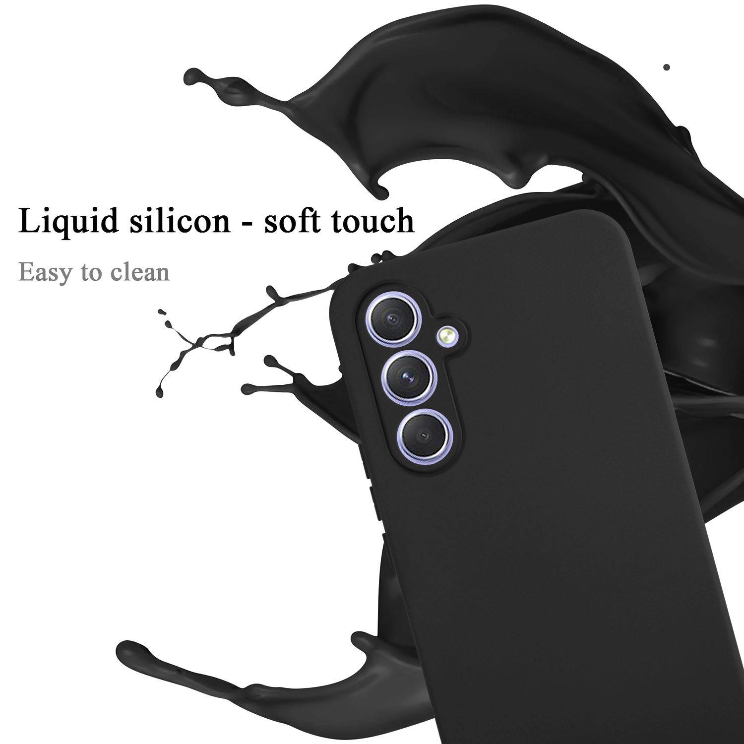 Cadorabo Schutzhülle für Samsung Galaxy A54 5G Hülle in Schwarz Handyhülle Case Cover TPU Etui-1
