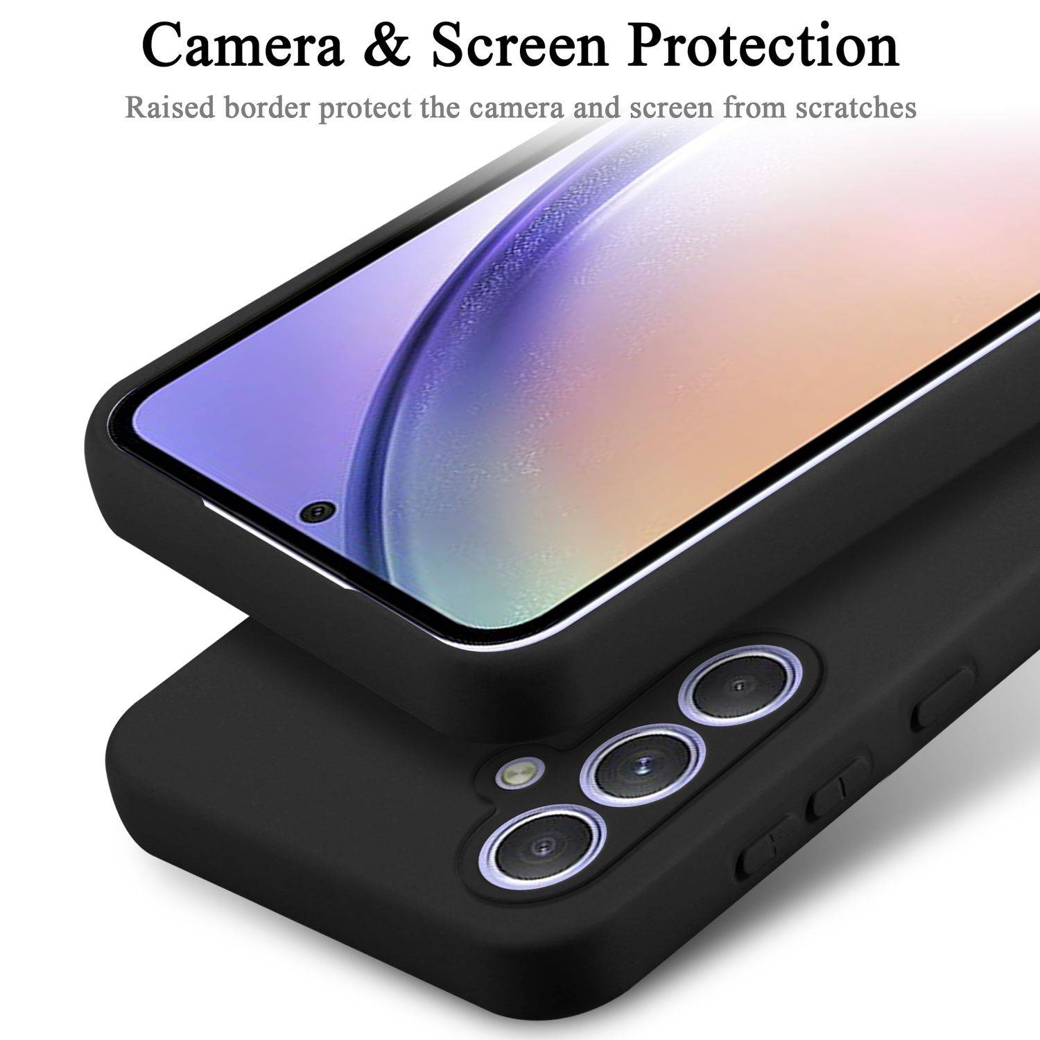 Cadorabo Schutzhülle für Samsung Galaxy A54 5G Hülle in Schwarz Handyhülle Case Cover TPU Etui-3