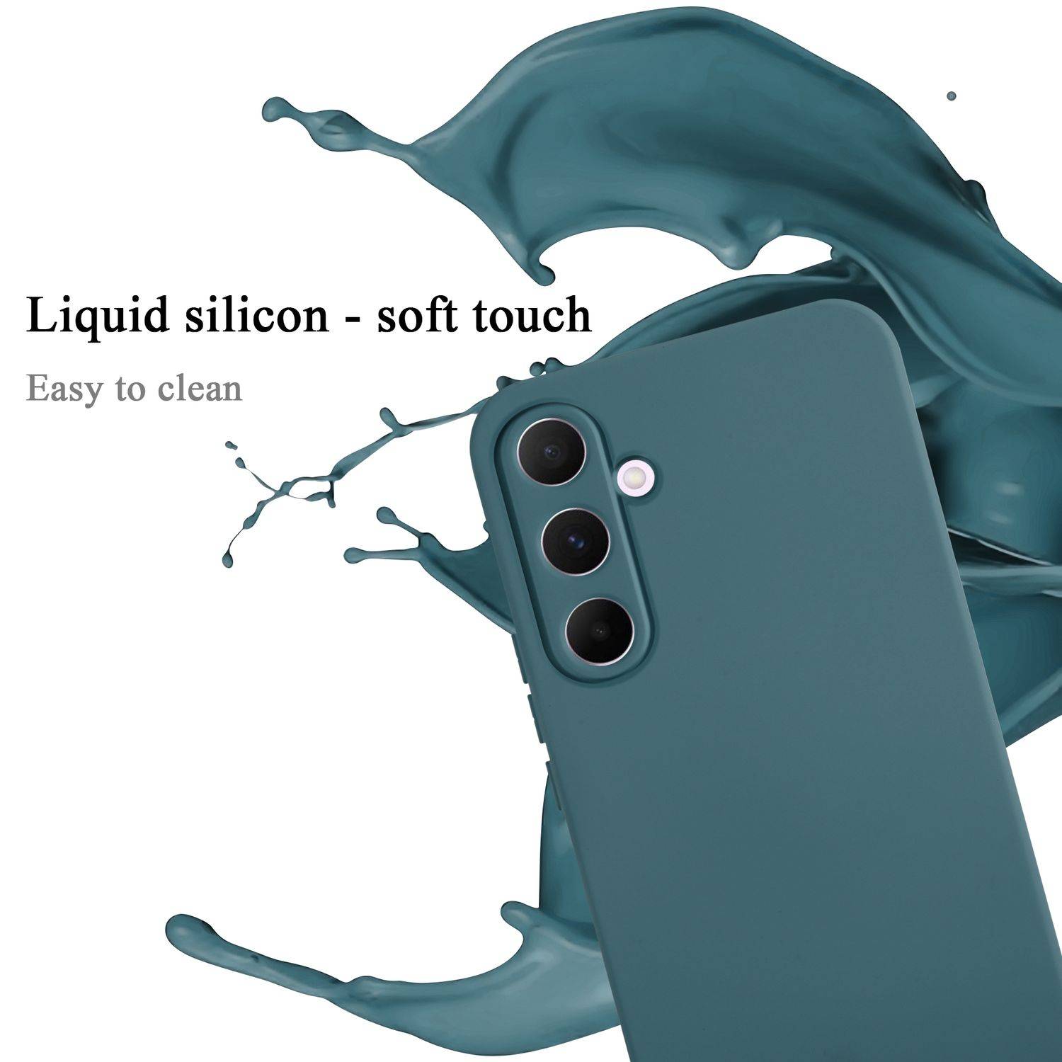 Cadorabo Schutzhülle für Samsung Galaxy A55 Hülle in Grün Handyhülle Case Cover TPU Etui-1