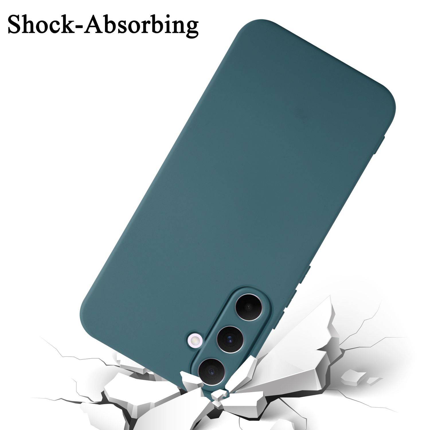 Cadorabo Schutzhülle für Samsung Galaxy A55 Hülle in Grün Handyhülle Case Cover TPU Etui-2
