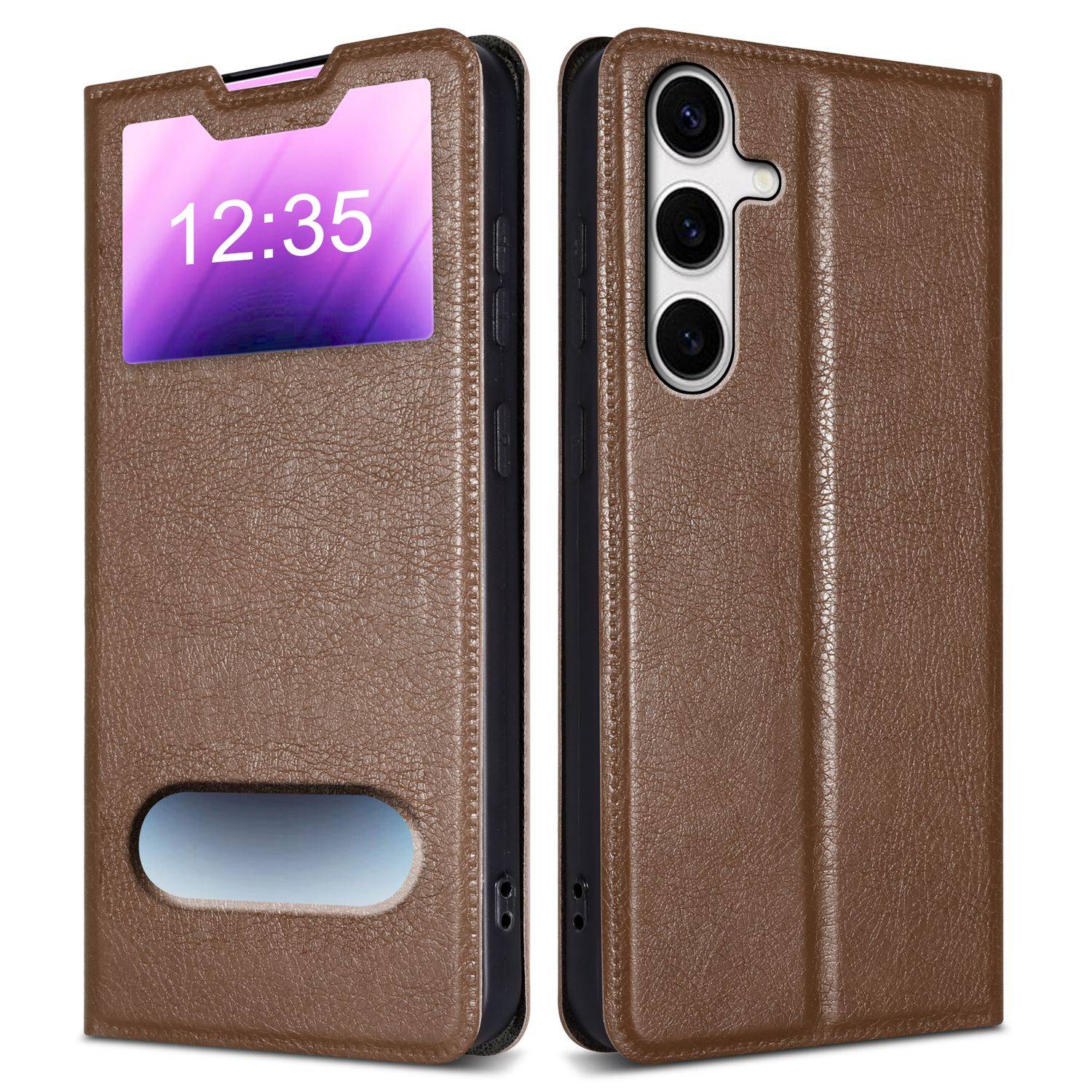 Cadorabo Schutzhülle für Samsung Galaxy S24 Hülle in Braun Handyhülle Book Case Cover Etui-1