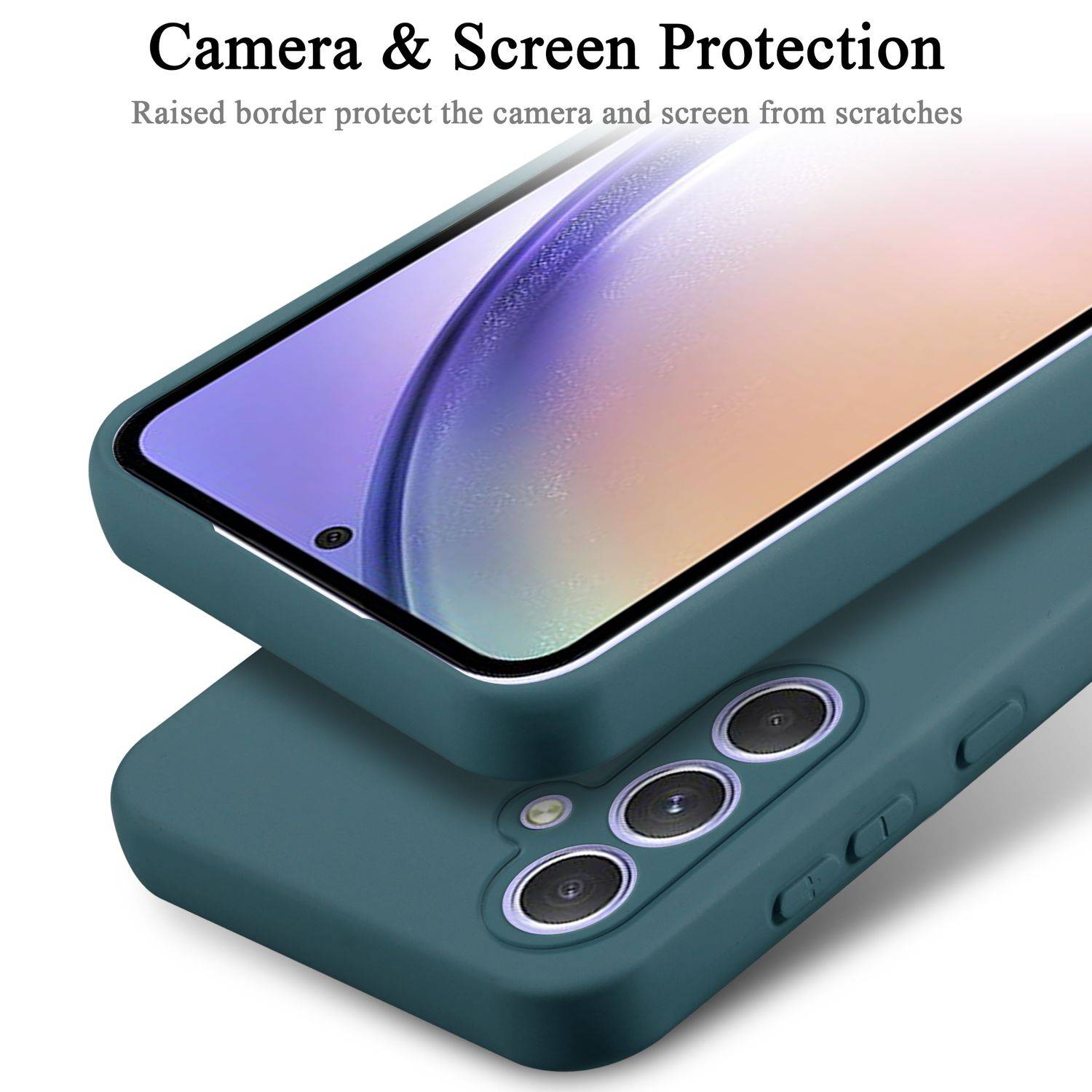 Cadorabo Schutzhülle für Samsung Galaxy A54 5G Hülle in Grün Handyhülle Case Cover TPU Etui-3